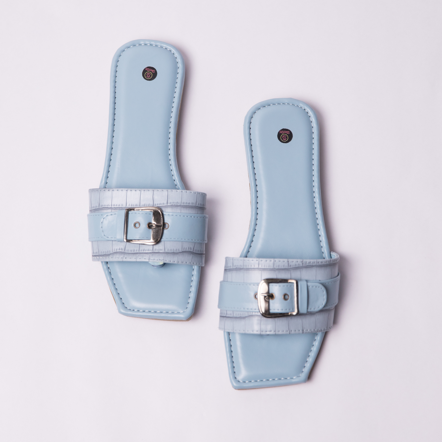 Blue Buckled Sliders